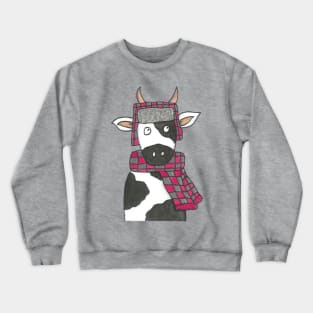 Winter Cow Crewneck Sweatshirt